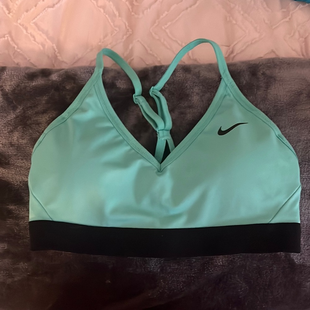 Teal Nike sports bra